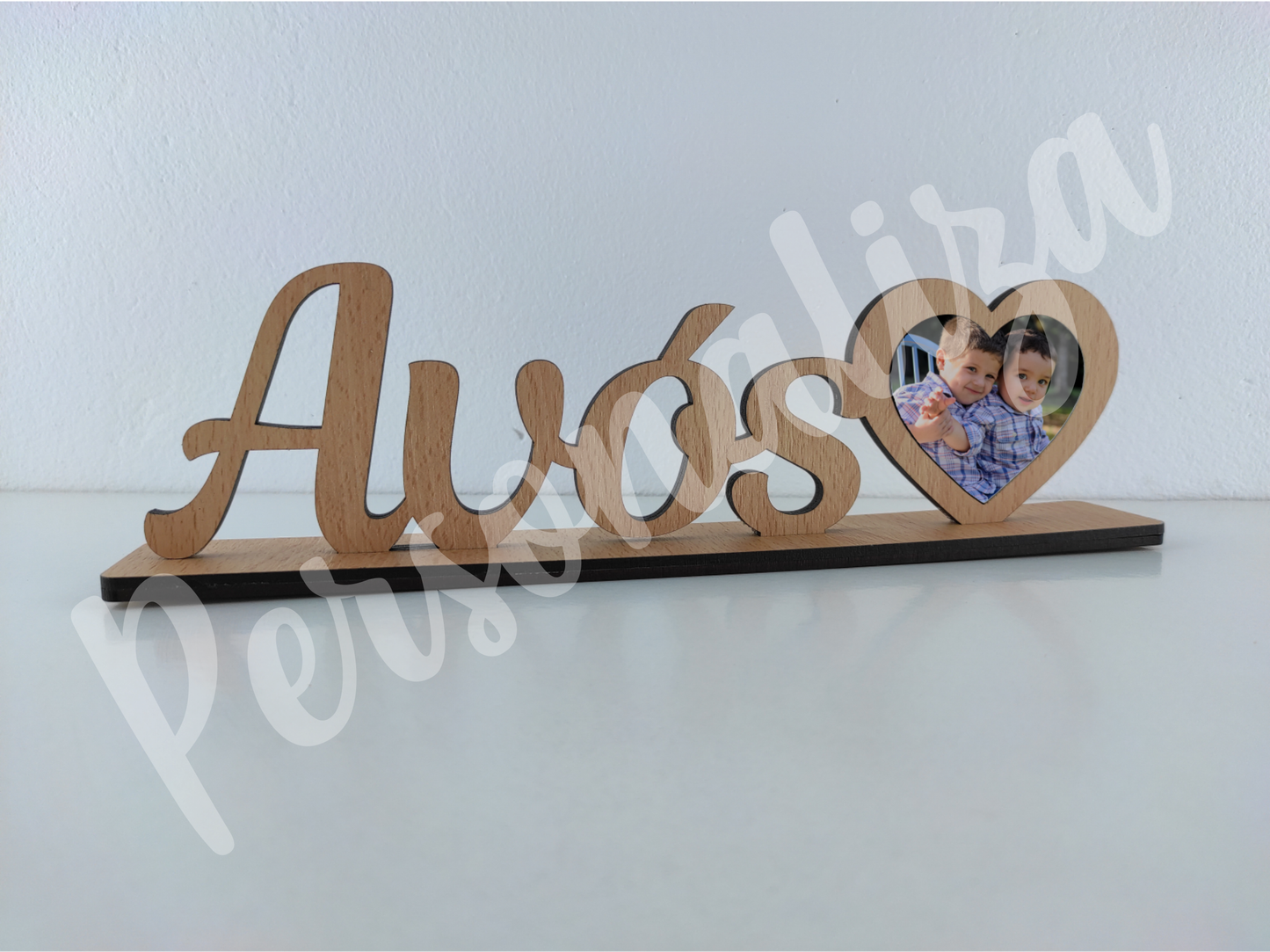 Placa "Avós" com foto