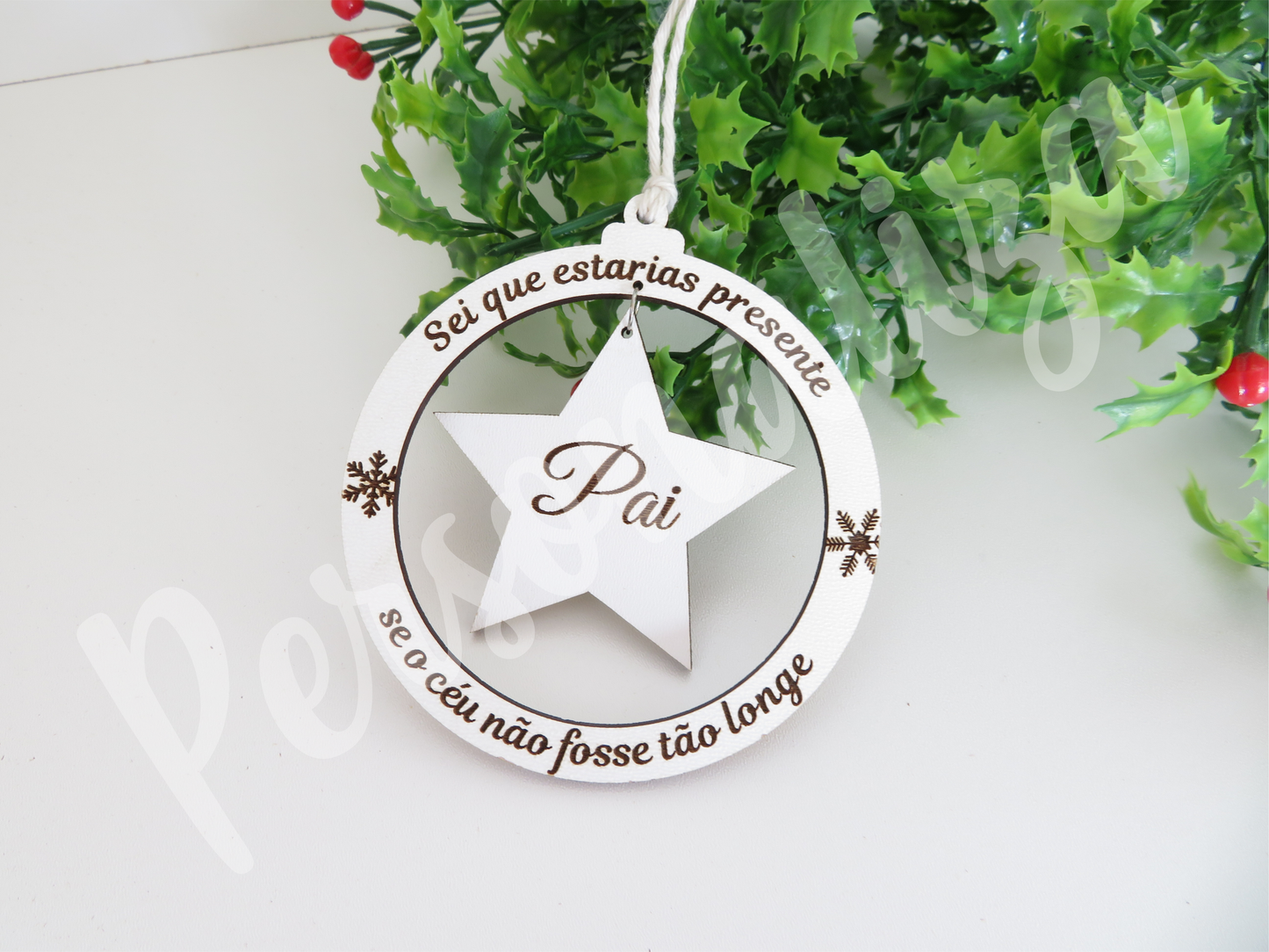 Pendente natal - mensagem (modelo 3)