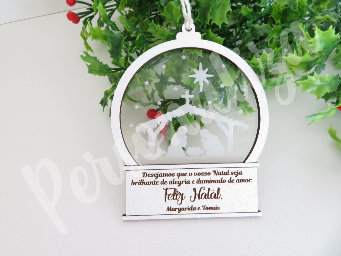 Pendente natal - Presépio mensagem