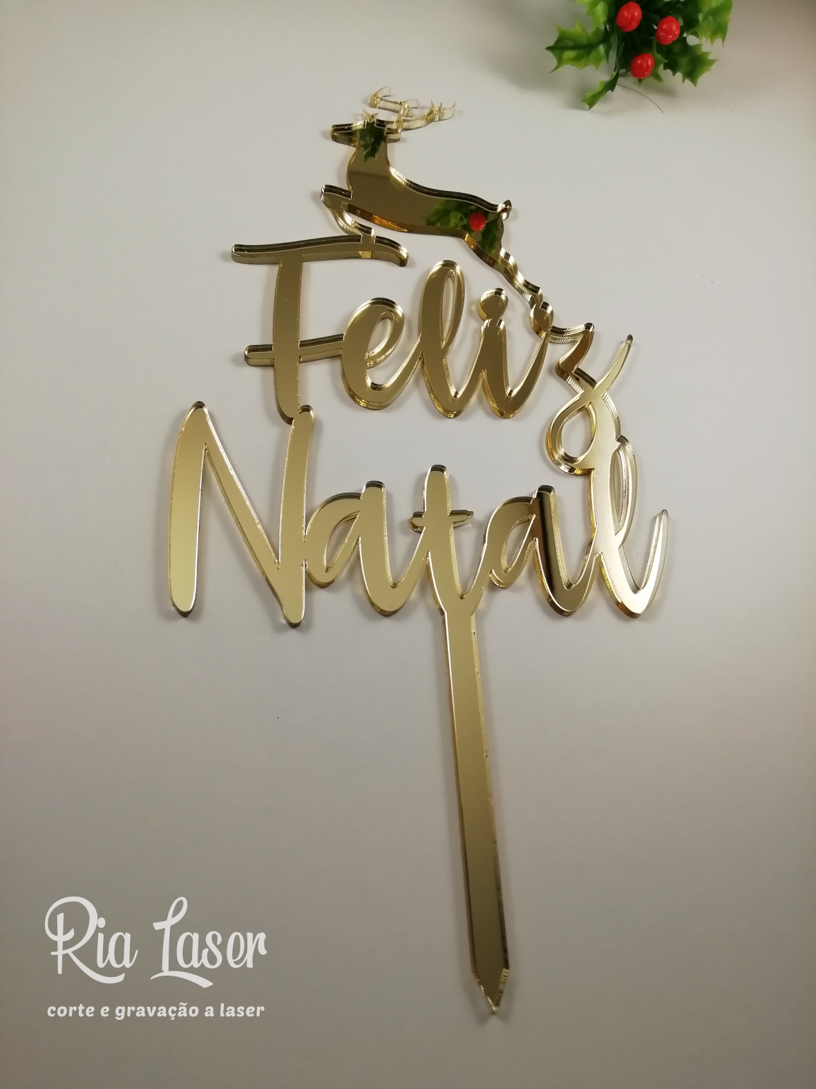 Topo de bolo - Feliz Natal