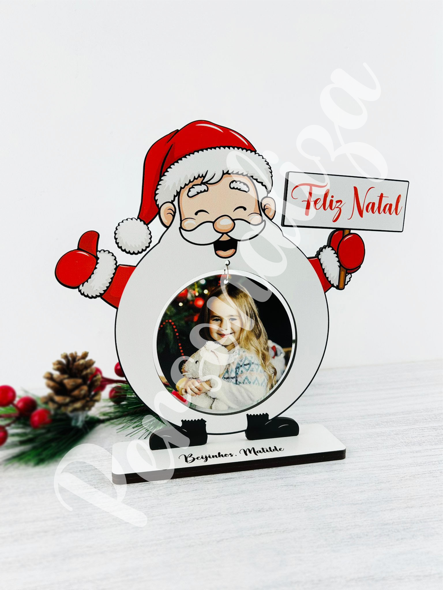 Placa Pai Natal c/ foto