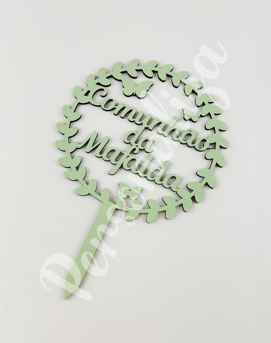 Topo de Bolo - Aro Floral