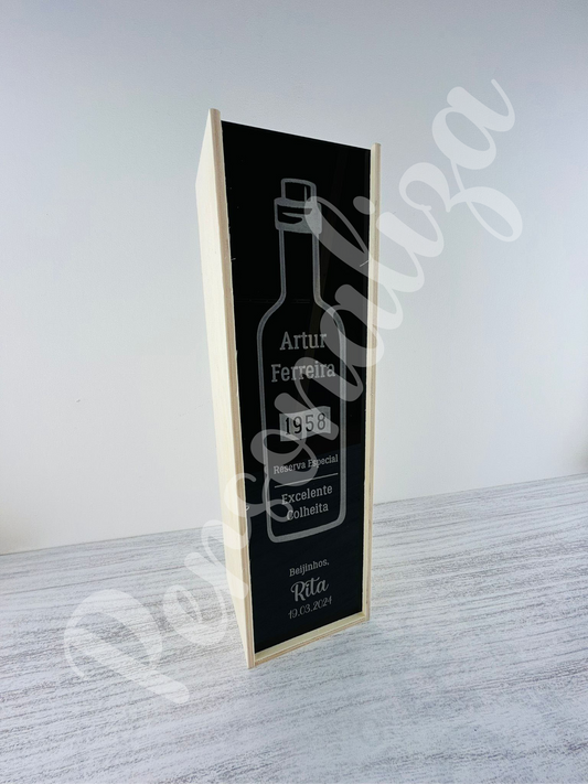 Caixa p/ garrafa de vinho - modelo 4