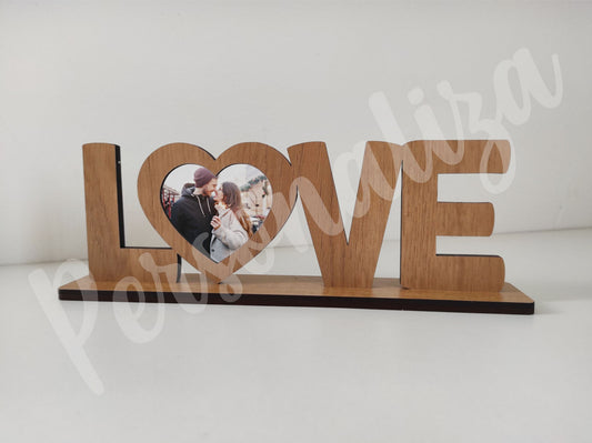 Placa LOVE c/ foto