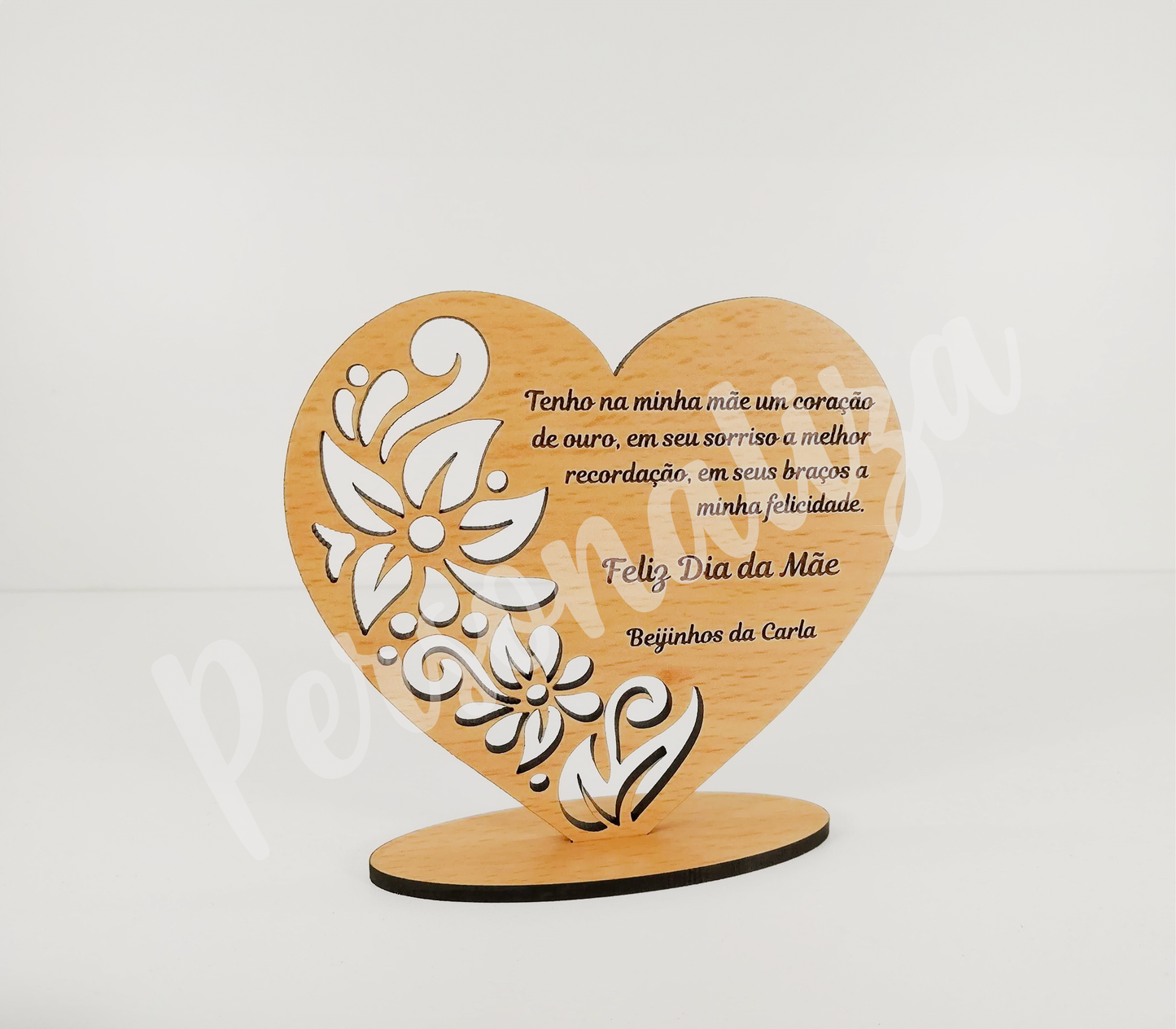Coração mensagem Mãe - modelo 2