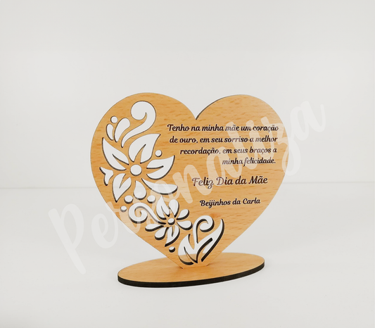 Coração mensagem Mãe - modelo 2