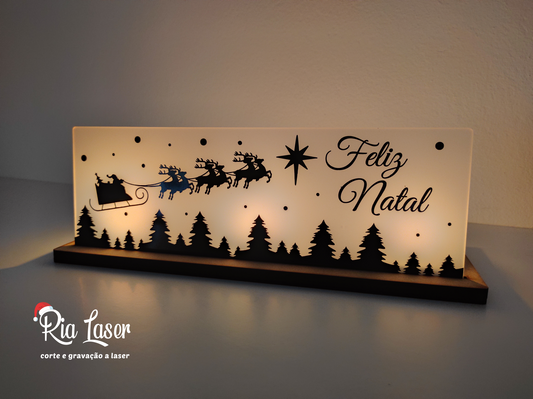 Luminária 3 velas - pai natal