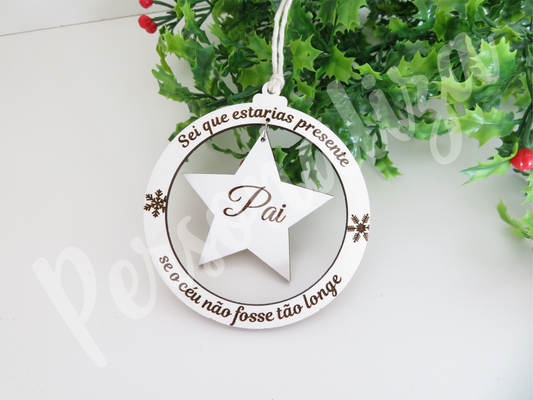 Pendente natal - mensagem (modelo 3)