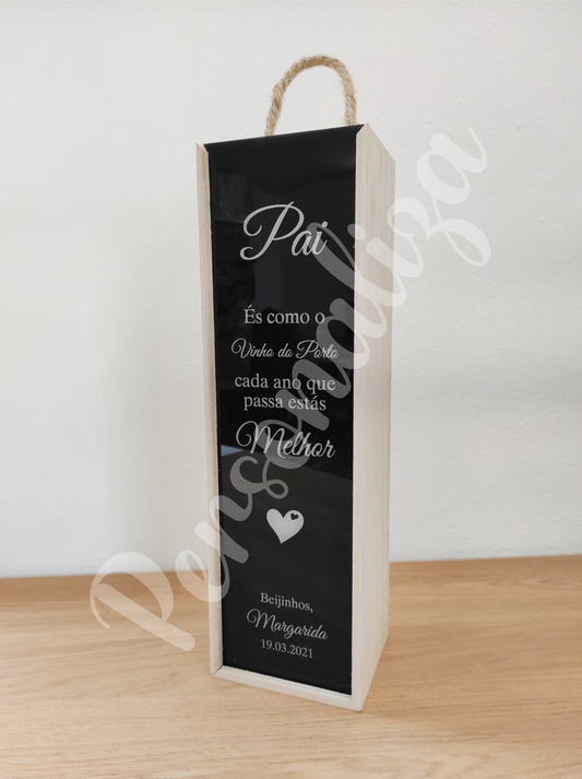 Caixa p/ garrafa de vinho - modelo 2