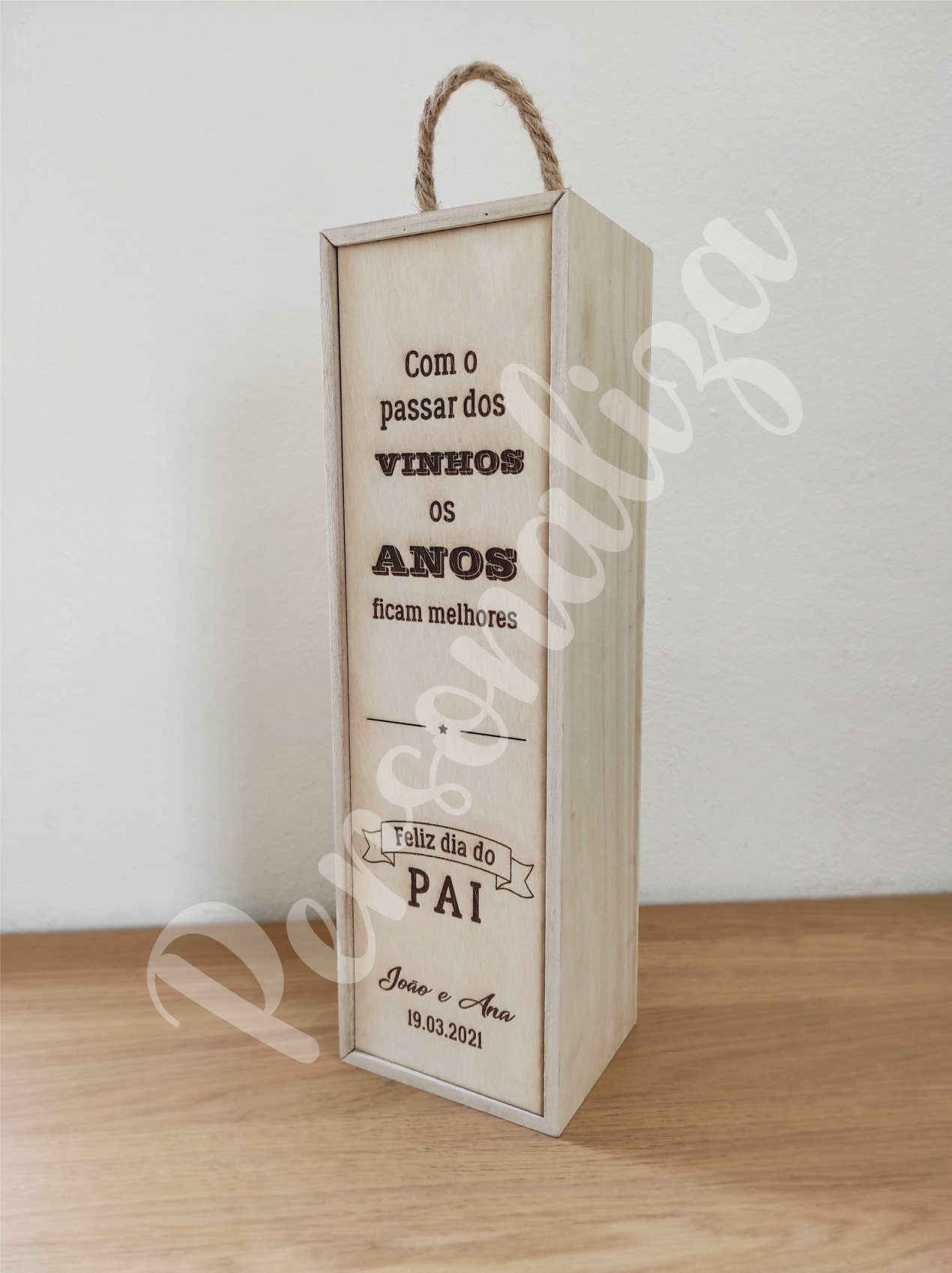 Caixa p/ garrafa de vinho - modelo 3