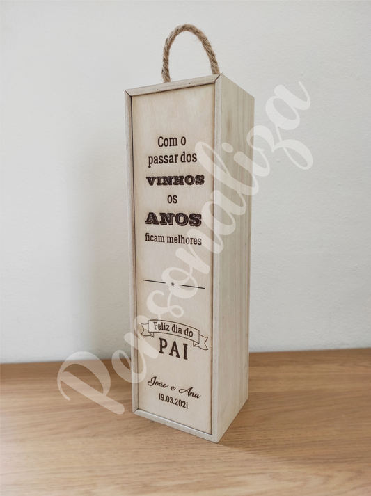 Caixa p/ garrafa de vinho - modelo 3