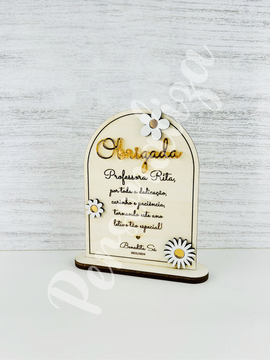 Placa mensagem - modelo 1