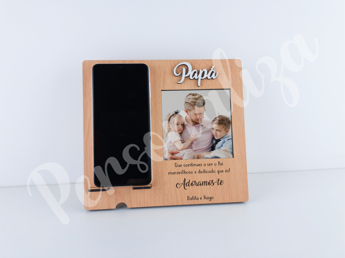 Moldura c/ suporte telemóvel - Papá