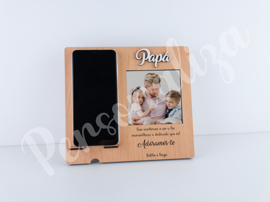 Moldura c/ suporte telemóvel - Papá