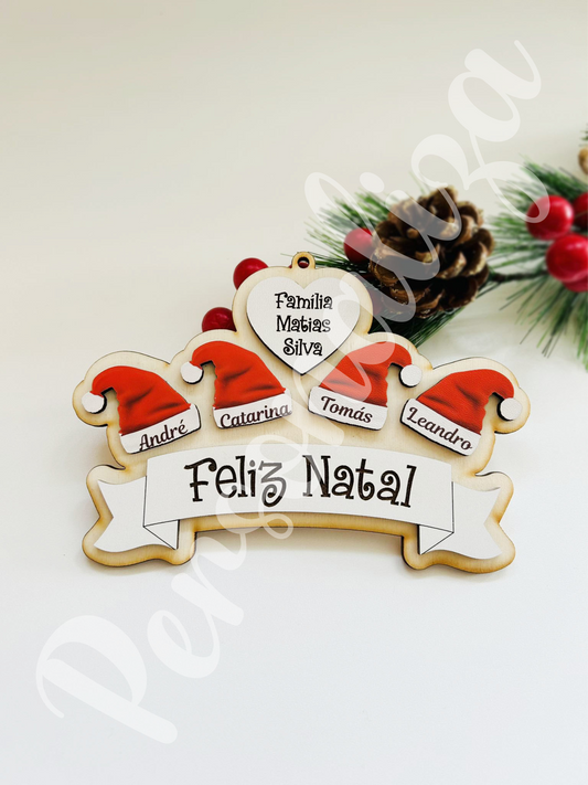 Pendente natal - barretes