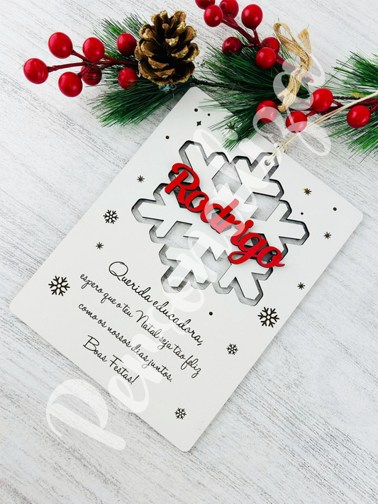 Postal c/ pendente de natal (modelo 2)