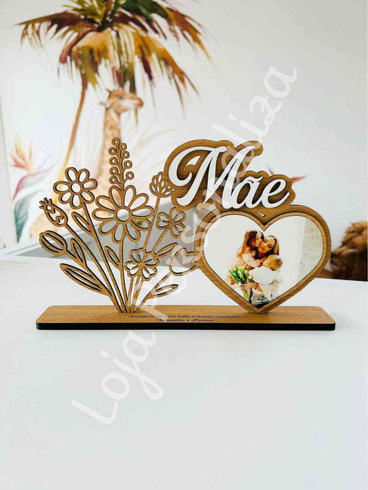 Plaquinha Flor c/ foto