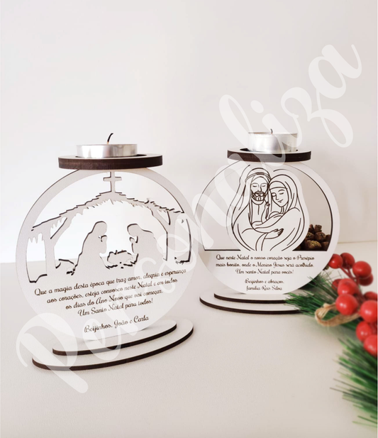 Porta-velas presépio