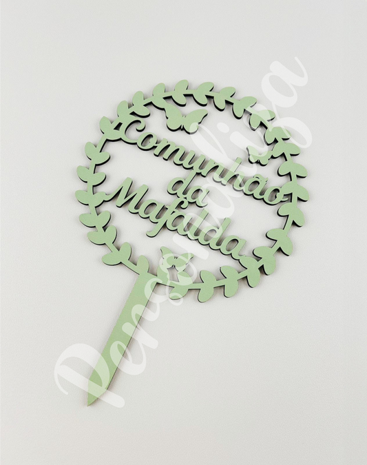 Topo de Bolo - Aro Floral