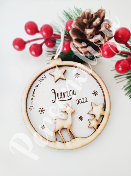 Pendente natal - rena aro